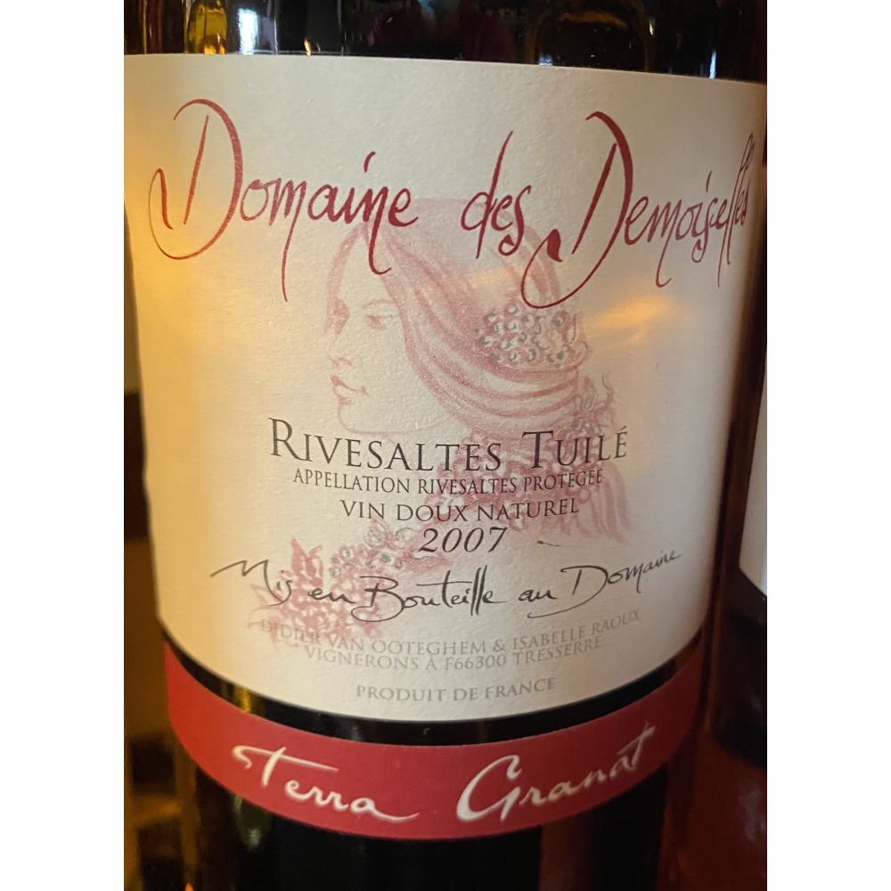 [358] Rivesaltes Tuilé Terra Granat  Demoiselles   bio