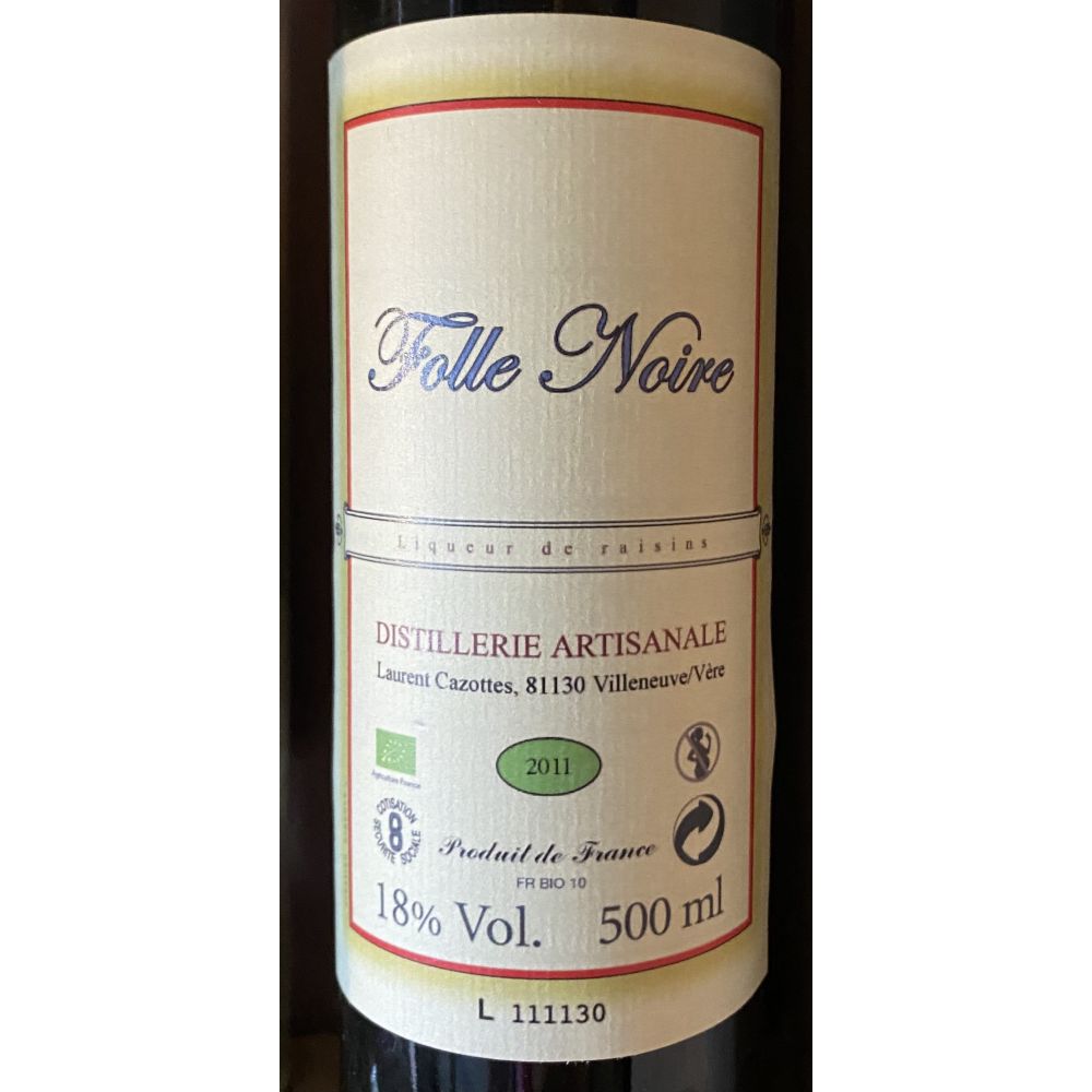 [375] Liqueur de Folle Noire  - 18 % vol - 50 cl